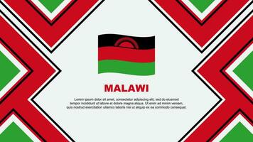 Malawi Flagge abstrakt Hintergrund Design Vorlage. Malawi Unabhängigkeit Tag Banner Hintergrund Vektor Illustration. Malawi Vektor