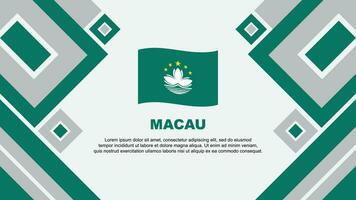 Macau Flagge abstrakt Hintergrund Design Vorlage. Macau Unabhängigkeit Tag Banner Hintergrund Vektor Illustration. Macau Karikatur