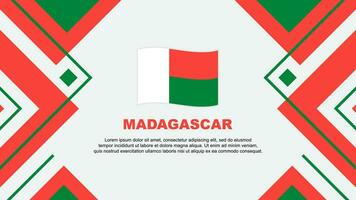 madagaskar flagga abstrakt bakgrund design mall. madagaskar oberoende dag baner tapet vektor illustration. madagaskar illustration