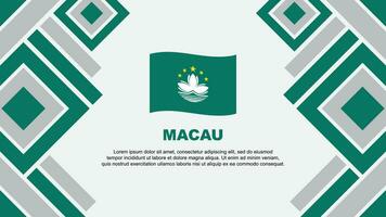 Macau Flagge abstrakt Hintergrund Design Vorlage. Macau Unabhängigkeit Tag Banner Hintergrund Vektor Illustration. Macau