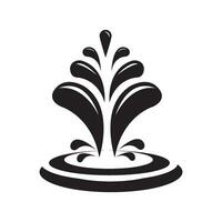 Wasserbrunnen-Symbol-Logo-Vektor-Design-Vorlage vektor