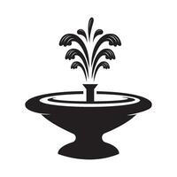 Wasserbrunnen-Symbol-Logo-Vektor-Design-Vorlage vektor