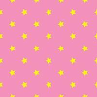 liten enkel söt stjärnor sömlös mönster i pastell rosa bakgrund vektor