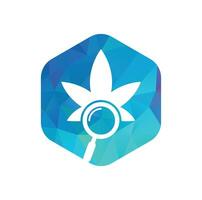 Cannabis Suche Logo Design Vektor Vorlage.