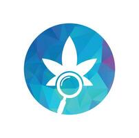 Cannabis Suche Logo Design Vektor Vorlage.