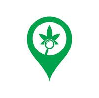cannabis Sök logotyp design vektor mall.