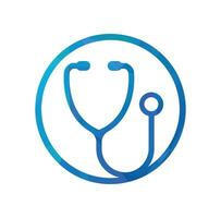 stetoskop logotyp. medicinsk ikon. hälsa symbol. vektor