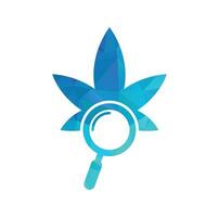 Cannabis Suche Logo Design Vektor Vorlage.