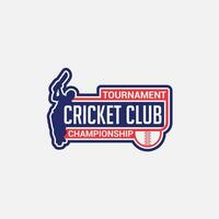 cricket logotyp bricka och klistermärke vektor