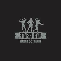 Fitness Fitnessstudio- Abzeichen -Logo vektor