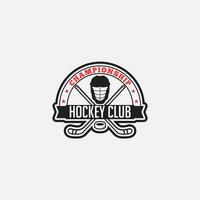 hockey logotyp bricka och klistermärke vektor