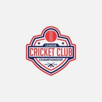 cricket logotyp bricka och klistermärke vektor