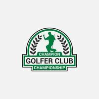 golf logotyp bricka och klistermärke vektor