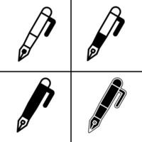 Vektor schwarz und Weiß Illustration von Stift Symbol zum Geschäft. Lager Vektor Design.