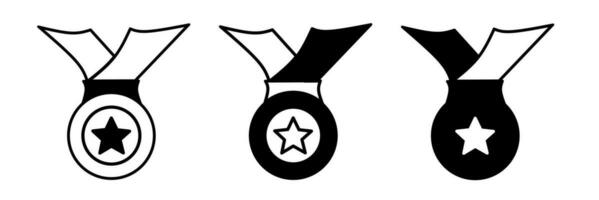 Medaille Illustration. Medaille Symbol Vektor Satz. Design zum Geschäft. Lager Vektor.