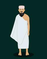 Muslim Mann Vorderseite Aussicht Charakter Design zum Karikatur Animation vektor