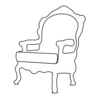 Single und doppelt Sofa kontinuierlich einer Linie Gliederung Vektor Zeichnung und Sofa mit Lampe oder Pflanze Design Kunst Illustration