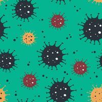 Mikrobe, Bakterien, Pandemie Corona Virus Medizin Maske Muster vektor