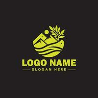 miljö- logotyp ecologic grön natur bruka företag logotyp ikon redigerbar vektor
