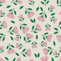 rosa blommig sömlös mönster design vektor illustration