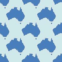 sömlös blå mönster av blå Kartor av Australien vektor