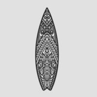 Surfbrett mit Ornament zum Surfen. Hawaii Tafel vektor