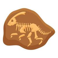 sediment dinosaurie fossil ikon tecknad serie vektor. lera lager jord vektor