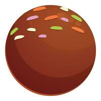 Gourmet Kakao Bombe Symbol Karikatur Vektor. Ball Dessert vektor