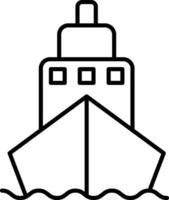 Schiff Gliederung Vektor Illustration Symbol