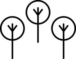 Baum Gliederung Vektor Illustration Symbol