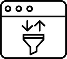 Benutzer Filter Gliederung Vektor Illustration Symbol