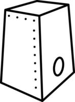 Cajon Gliederung Vektor Illustration Symbol