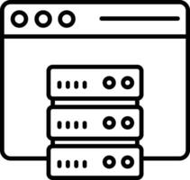 Netz Server Gliederung Vektor Illustration Symbol