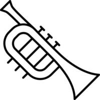 Französisch Horn Gliederung Vektor Illustration Symbol