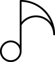 Musik- Hinweis Gliederung Vektor Illustration Symbol