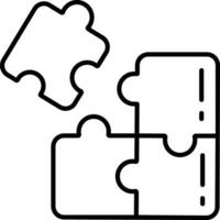 Puzzle Gliederung Vektor Illustration Symbol