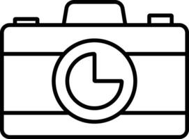 kamera översikt vektor illustration ikon