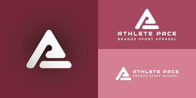 abstraktes anfangsbuchstabe a und p logo in weißer farbe isoliert auf rosa hintergrund angewendet für sportmarkenbekleidungslogo auch geeignet für marken oder unternehmen mit anfangsnamen ap oder pa vektor