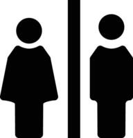 gerundet gefüllt Toilette Symbol vektor