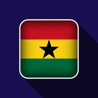 eben Ghana Flagge Hintergrund Vektor Illustration