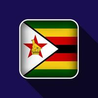 eben Zimbabwe Flagge Hintergrund Vektor Illustration