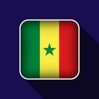 eben Senegal Flagge Hintergrund Vektor Illustration