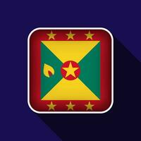 eben Grenada Flagge Hintergrund Vektor Illustration