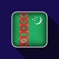 eben Turkmenistan Flagge Hintergrund Vektor Illustration