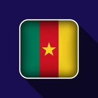 eben Kamerun Flagge Hintergrund Vektor Illustration