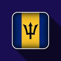 eben Barbados Flagge Hintergrund Vektor Illustration