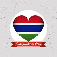 Gambia Unabhängigkeit Tag mit Herz Emblem Design vektor