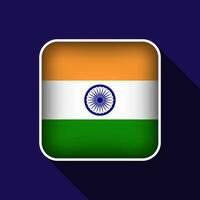 eben Indien Flagge Hintergrund Vektor Illustration