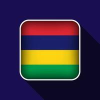 eben Mauritius Flagge Hintergrund Vektor Illustration