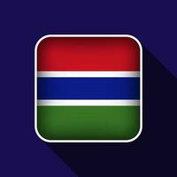 eben Gambia Flagge Hintergrund Vektor Illustration